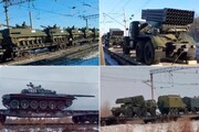 صدها تانک و خودروی نظامی روسیه در بلاروس مستقر شد 