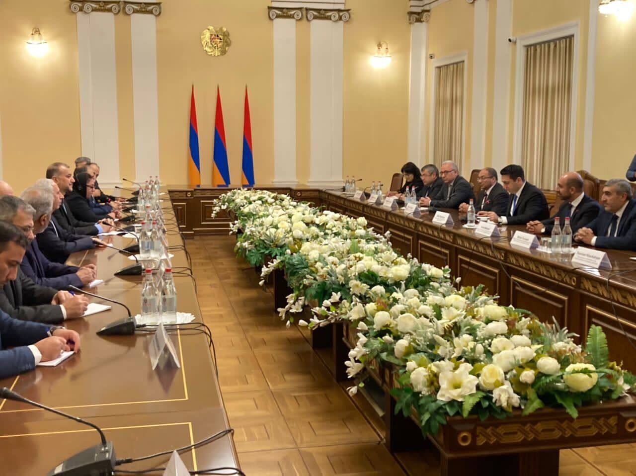 Iran FM, Armenia parliament speaker meet in Yerevan