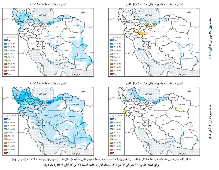 کاهش تبخیر آب در حوضههای آبریز