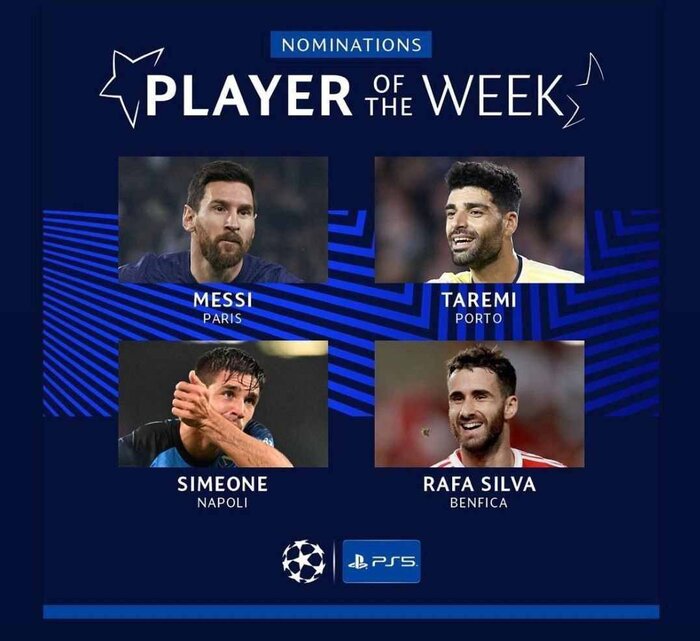 رقابت طارمی با مسی برای کسب عنوان بهترین بازیکن هفته لیگ قهرمانان