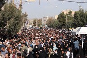 حضور گسترده مردم ملایر در تشییع پیکر مطهر شهید مدافع امنیت 