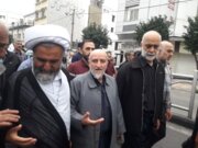 پدر شهید « فاضلی» با حضور در راهپیمایی آمل حمله تروریستی را محکوم کرد