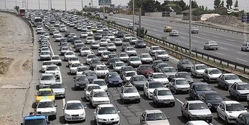 ترافیک سنگین در آزادراه کرج -قزوین 