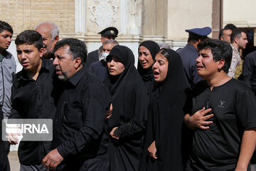 En images ; la cérémonie funéraire des martyrs de l’attentat terroriste contre le mausolée Shahcheragh