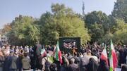 فیلم/ راهپیمایی دانشجویان دانشگاه تبریز در محکومیت اغتشاشات اخیر
