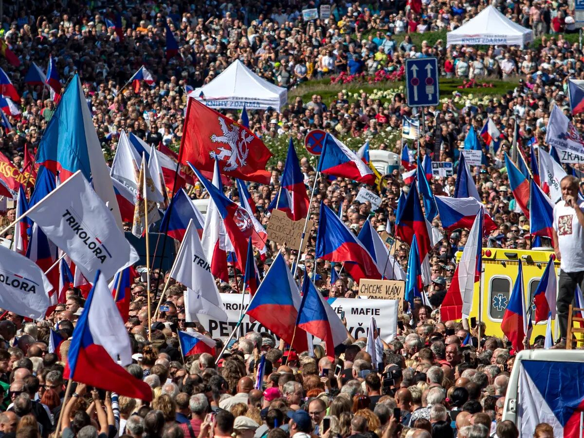 برگزاری تظاهرات حمایت از اوکراین در جمهوری چک