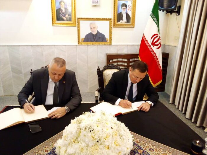 برگزاری مراسم یادبود شهدای شاهچراغ در سفارت ایران در سوریه