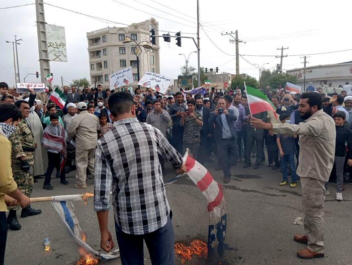 انعکاس شور و شعور ولایتمداری و استکبارستیزی در راهپیمایی ۱۳ آبان جیرفتیها