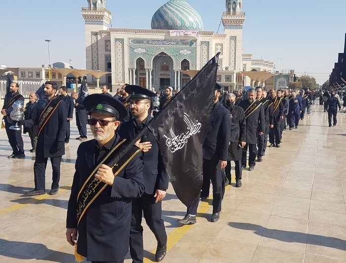 آیین سوگواری خادمان حرم کریمه اهل بیت در قم برگزار شد