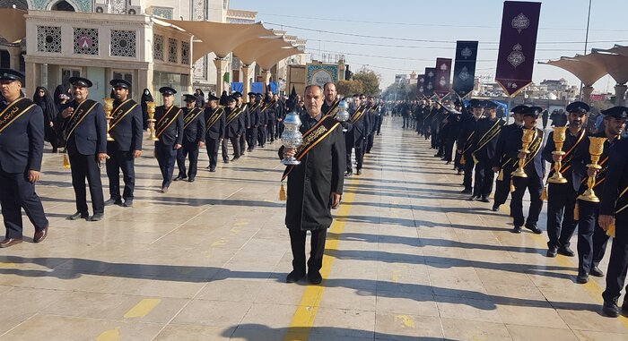 آیین سوگواری خادمان حرم کریمه اهل بیت در قم برگزار شد