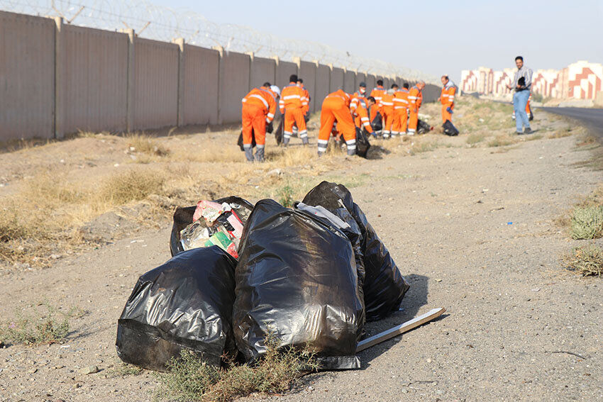  ۱۰ کیلومتر مسیر حمل زباله در البرز  پاکسازی شد