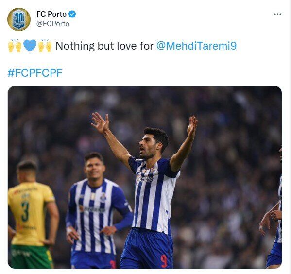 Le FC Porto fait l’éloge de son attaquant iranien