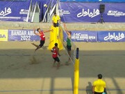 ۲ برد و یک باخت ایران در نخستین روز والیبال ساحلی قهرمانی آسیا 
