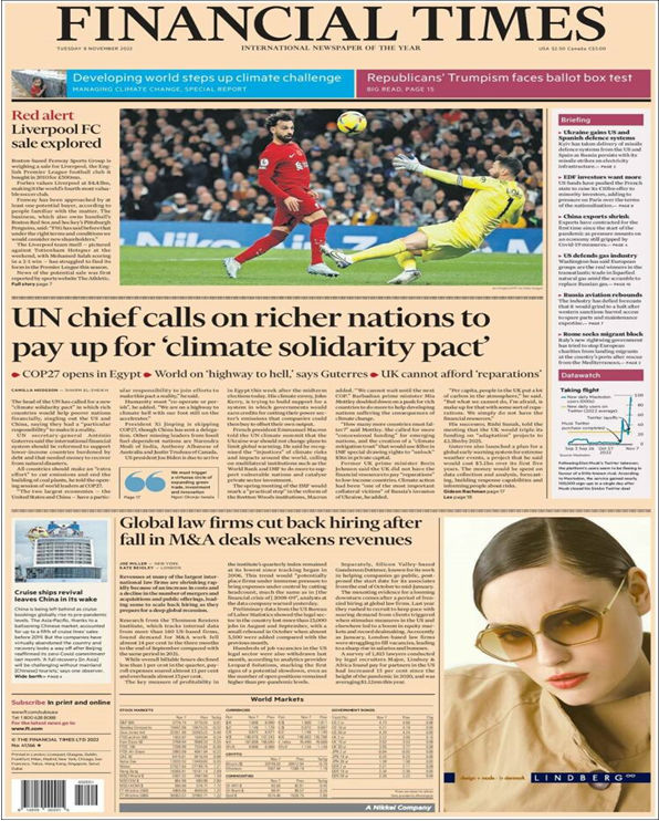 عناوین روزنامههای مطرح جهان؛ انتخابات میاندورهای آمریکا،همهپرسی عملکرد بایدن و دموکراتها