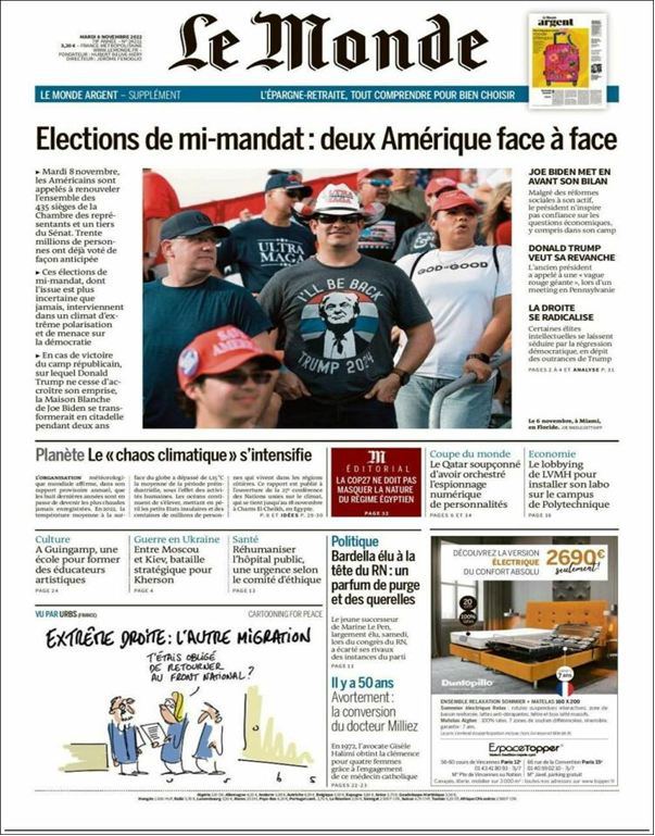 عناوین روزنامههای مطرح جهان؛ انتخابات میاندورهای آمریکا،همهپرسی عملکرد بایدن و دموکراتها