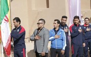 جشن پرچم با حضور ملی پوشان فوتبال ساحلی در مهریز یزد برگزار شد