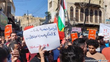 تظاهرات گسترده اردنی‌ها در اعتراض به قرارداد آبی با رژیم صهیوینستی
