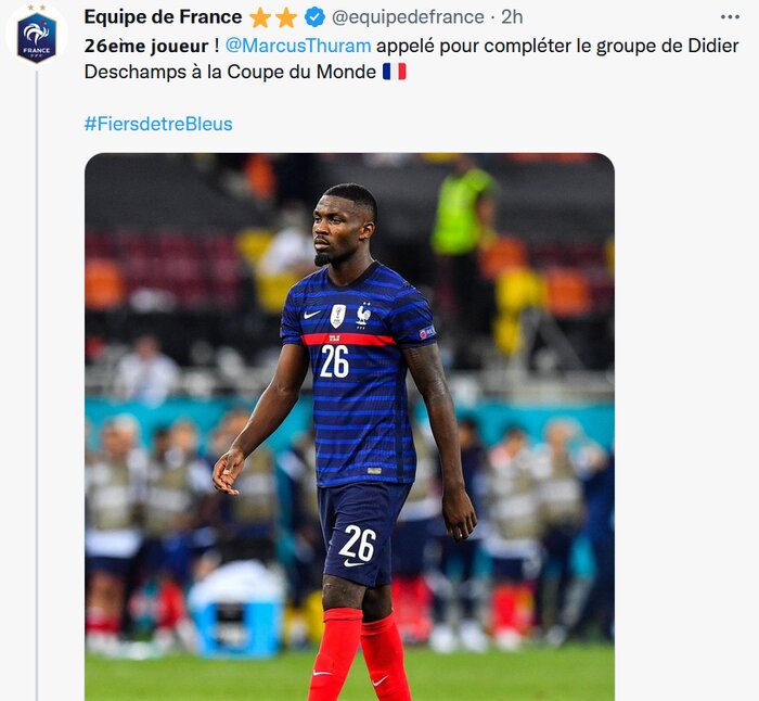 تغییر اضطراری فرانسه در جام جهانی