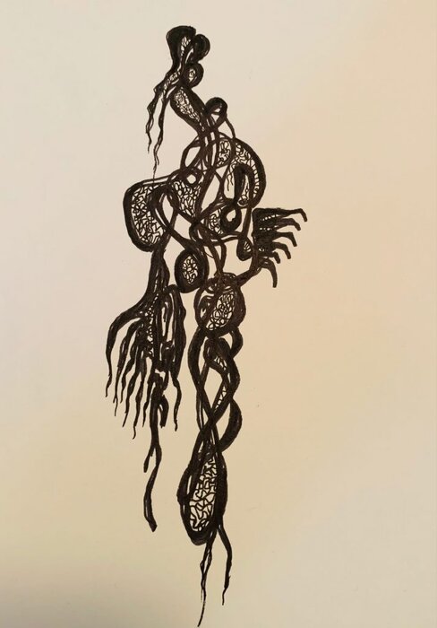 بازیگری که تفسیرهای بصری از آهنگها را نقاشی میکند