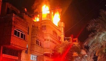 مرگ ۲۱ فلسطینی در آتش سوزی در شمال نوار غزه