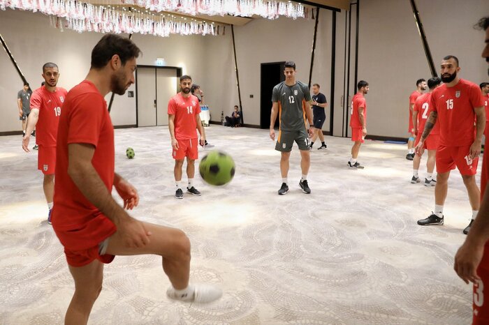 تمرین تیم ملی فوتبال + جلسه فنی