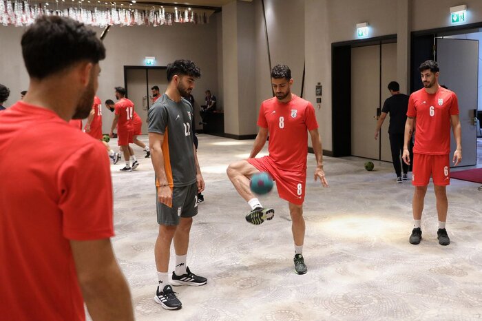 تمرین تیم ملی فوتبال + جلسه فنی
