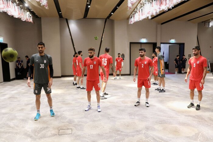 تمرین تیم ملی فوتبال + جلسه فنی