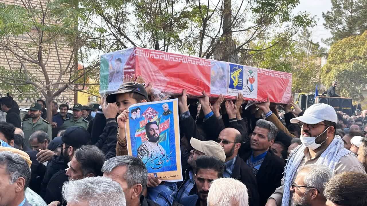 پیکر شهید مدافع امنیت در کاشمر به خاک سپرده شد