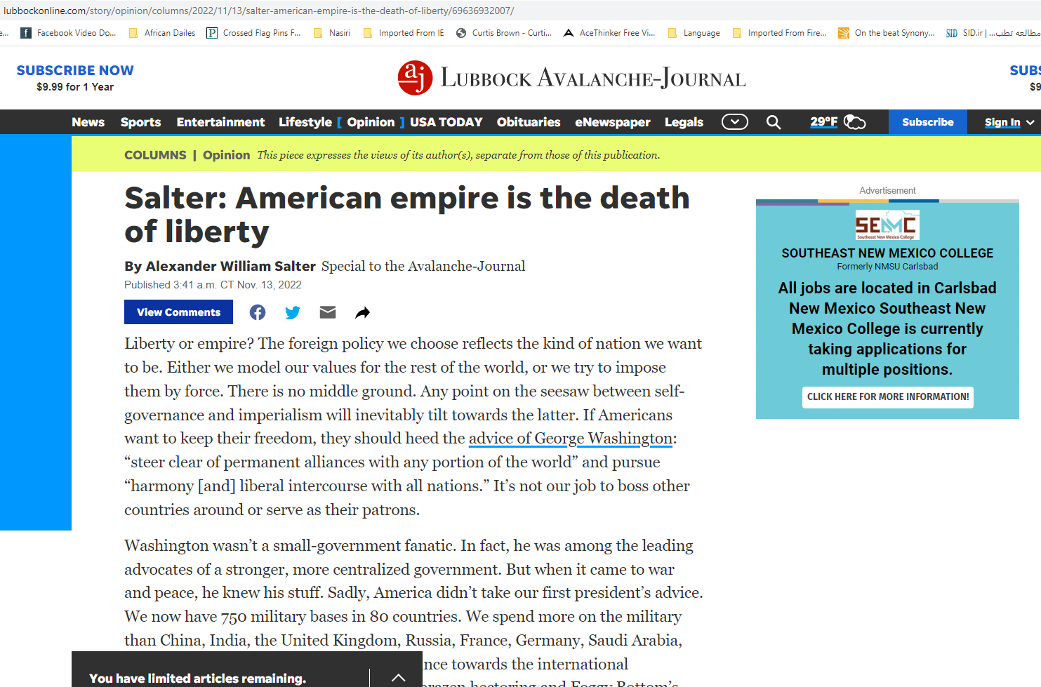 آمریکا عامل مرگ آزادی