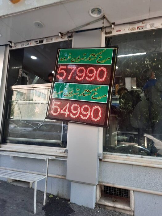 عرضه گوشت مرغ در بازار همچنان زیر نرخ مصوب است