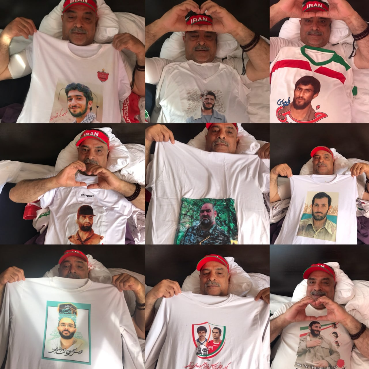 تشویق فوتبالیستها در آسایشگاه جانبازان