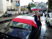 حرکت کاروان شادی ایرانیان در خیابان های دمشق 