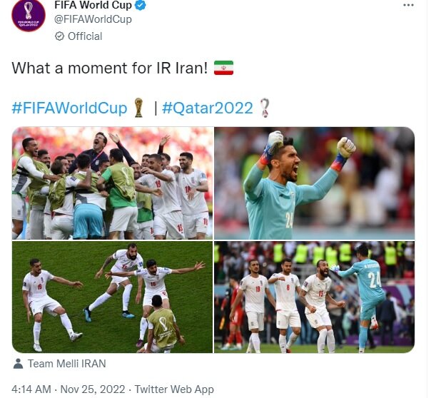 واکنش فیفا و AfC به برد دراماتیک ایران