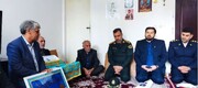 دلجویی خادمان آستان مقدس جمکران و پلیس البرز از خانواده شهید عجمیان 
