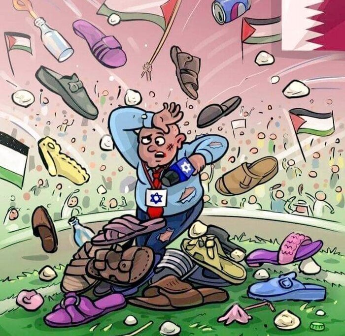 ورلڈ کپ میں اسرائیل کا کارٹون