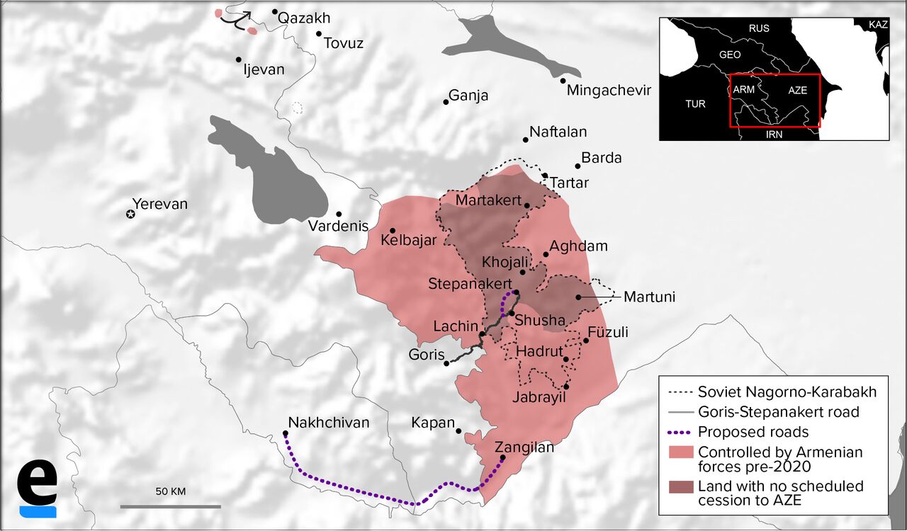 اورآسیانت: جمهوری آذربایجان به دنبال انسداد گذرگاه لاچین است