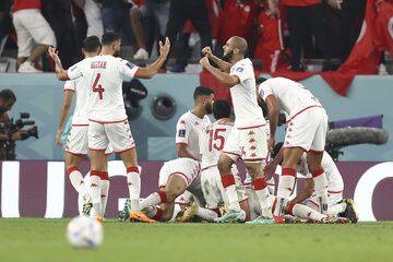 Encuentro entre Francia y Túnez en la Copa Mundial de la FIFA 2022
