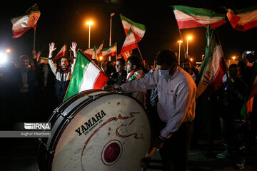 En images ; l'équipe nationale de football de retour en Iran