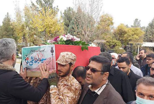 پیکر مطهر شهیدان میرزایی و میری در بهشت زهرا(س) تشییع شد