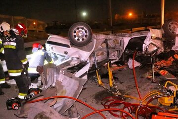 تصادف ۲ خودرو در غرب گلستان ۲ نفر را به کام مرگ فرستاد