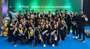 ایرانی جونیئر ووشو ٹیم عالمی مقابلوں کا چیمپیئن بن گئی