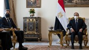 گفت وگوی رئیس جمهور مصر و وزیر خارجه آمریکا