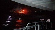 آتش سوزی گسترده یک کشتی باری در شمال ترکیه
