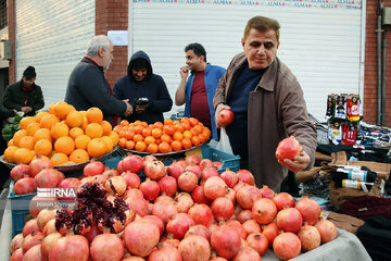 Iranian people preparing for Yalda night