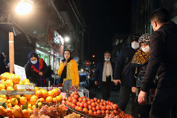 Iranian people preparing for Yalda night