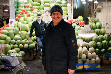 Iranian people preparing for Yalda night