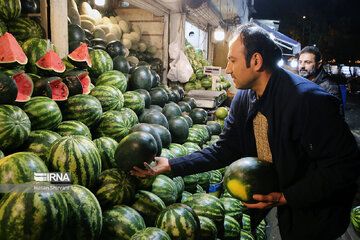 Iranian people preparing for Yalda night