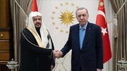 دیدار رئیس مجلس شورای عربستان با اردوغان