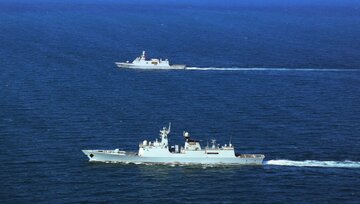 رزمایش مشترک نیروهای دریایی پاکستان و ترکیه در دریای عرب
