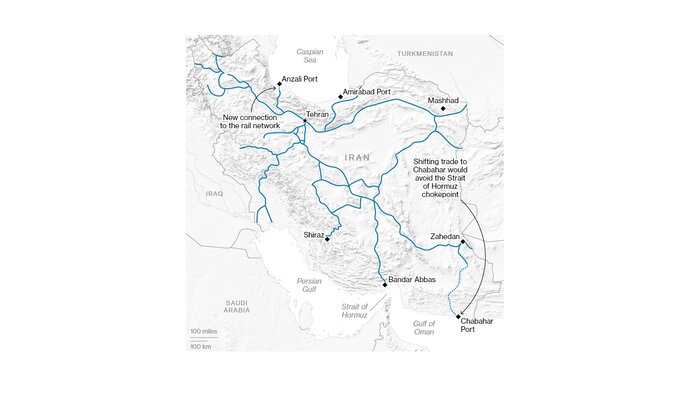 روسیه و ایران در حال ایجاد یک مسیر تجاری جدید بین قارهای
